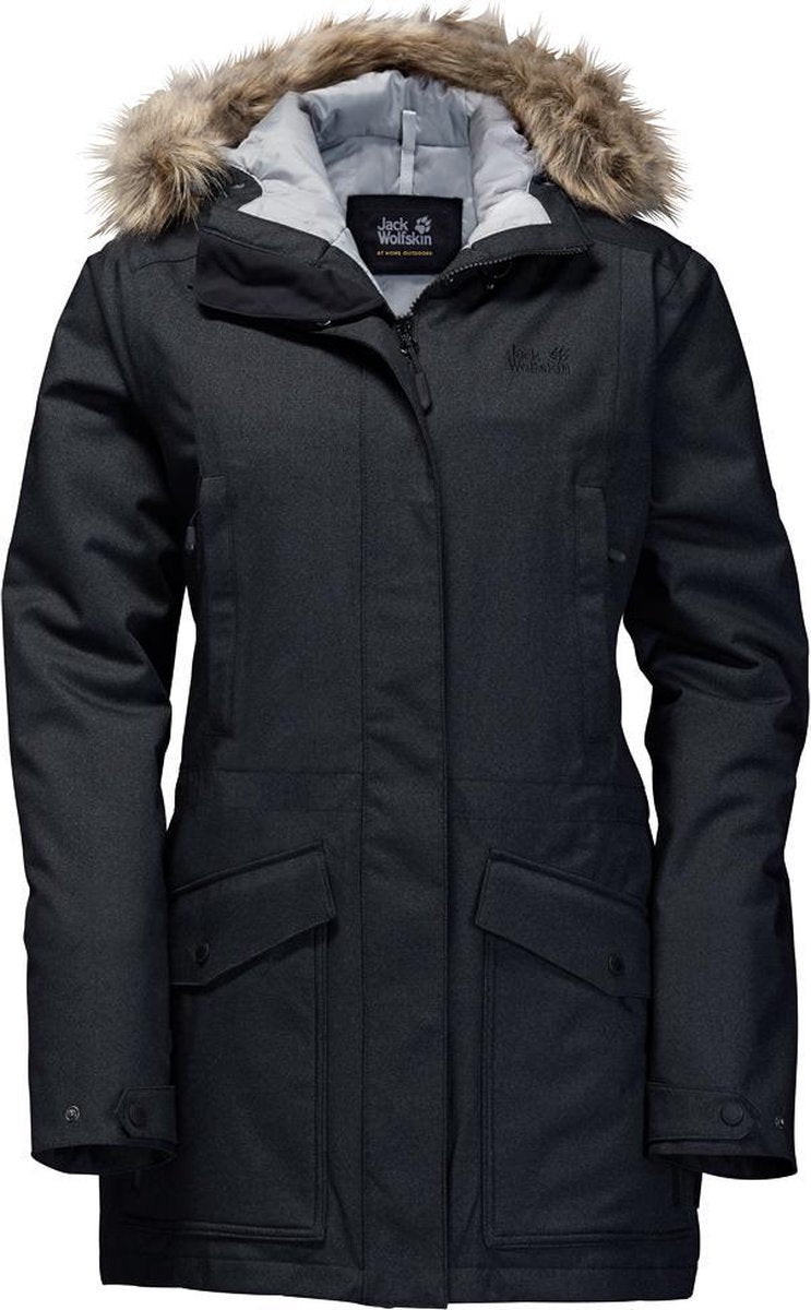 Jack Wolfskin Coastal Range - dames - winterjas - XL - zwart