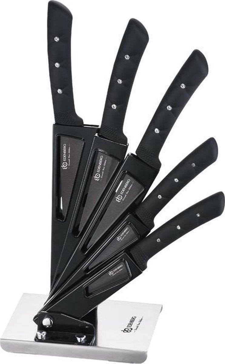 Edënbërg Black Line - Messenset met Luxe Messenhouder - 6 Delig