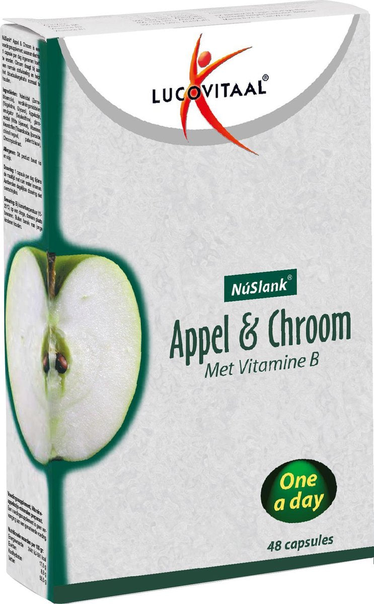 Lucovitaal NuSlank Afslanksupplement - Appel & Chroom - 48 capsules