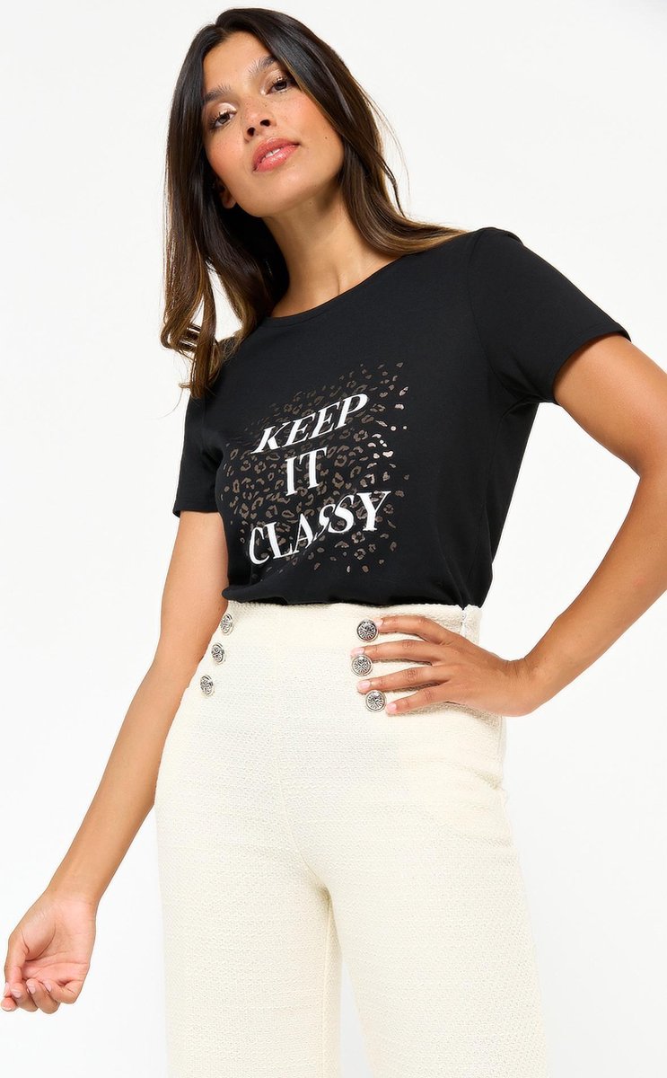 T-shirt met print - Zwart