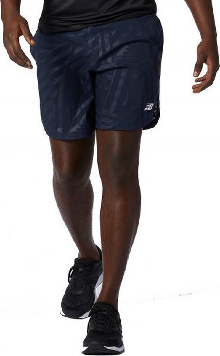 New Balance FF 2in1 Short Heren - Blauw - maat S