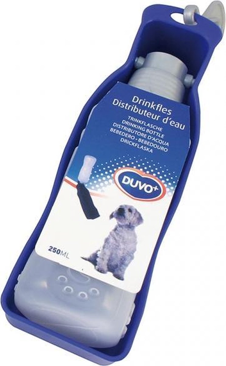 Duvo+ Reis drinkfles 250ml Blauw 19x6cm