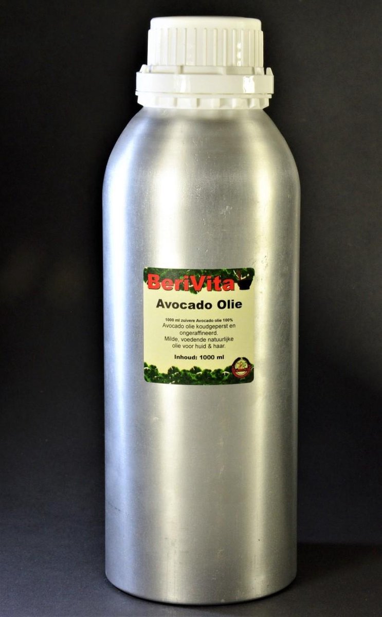 Avocado Olie Puur Liter - Plantaardige Olie van Avocado Pitten voor Huid en Haren