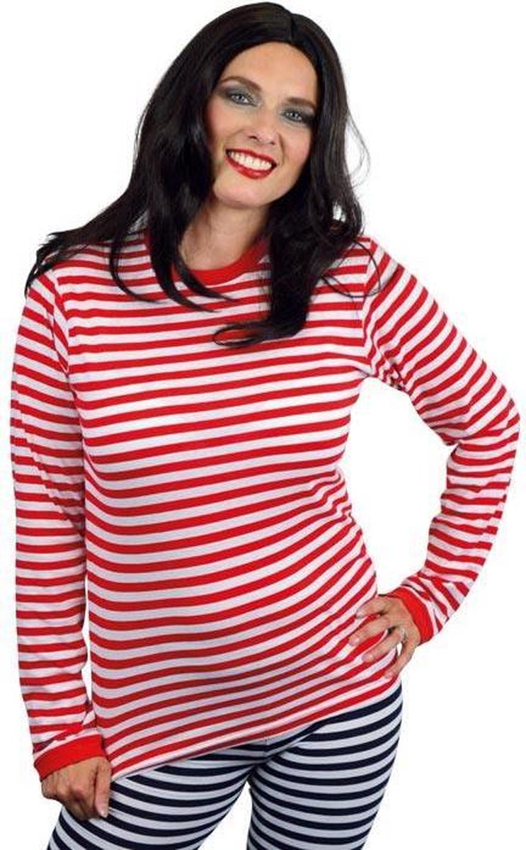 Dorustrui lange mouw rood/wit maat XXL