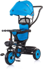 Chipolino Driewieler Pulse - Driewieler - Met duwstang -  Opbergmand - Inklapbare kap - Blauw