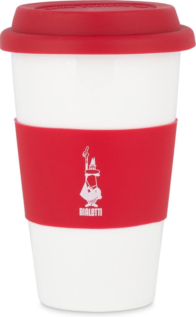 Bialetti Mok 2Go - porselein - 300ml - rood