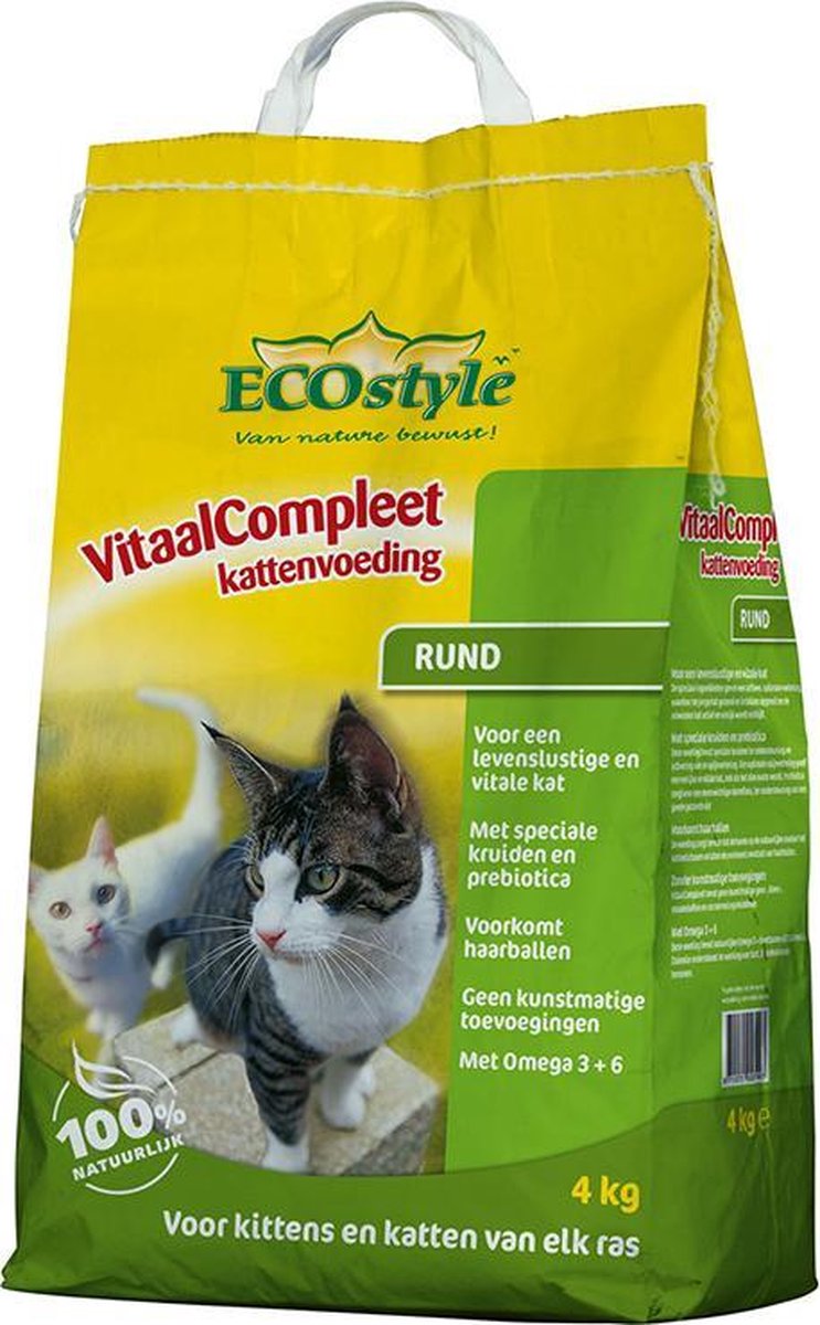 Ecostyle Vitaalcompleet - Rund - Kattenvoer - 2 x 4 kg