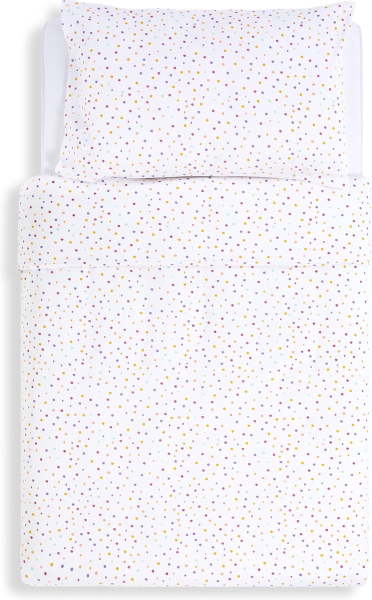 Snuz Snuzkot ledikant kussen en dekbed overtrek - 120x100cm - Color spots
