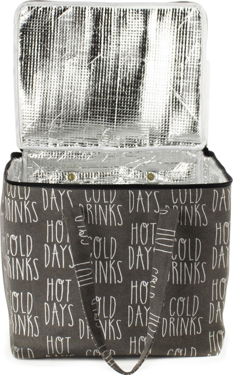 Koeltas Cold drinks 30x24x26cm Grij