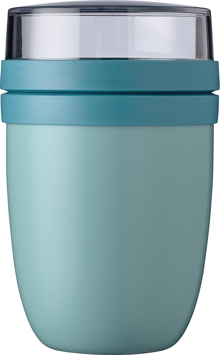 Mepal – Isoleer lunchpot Ellipse – houdt je eten 6-8 uur warm en 12 uur koud – Nordic green – 2 compartimenten – Soep beker to go – Yoghurt beker muesli
