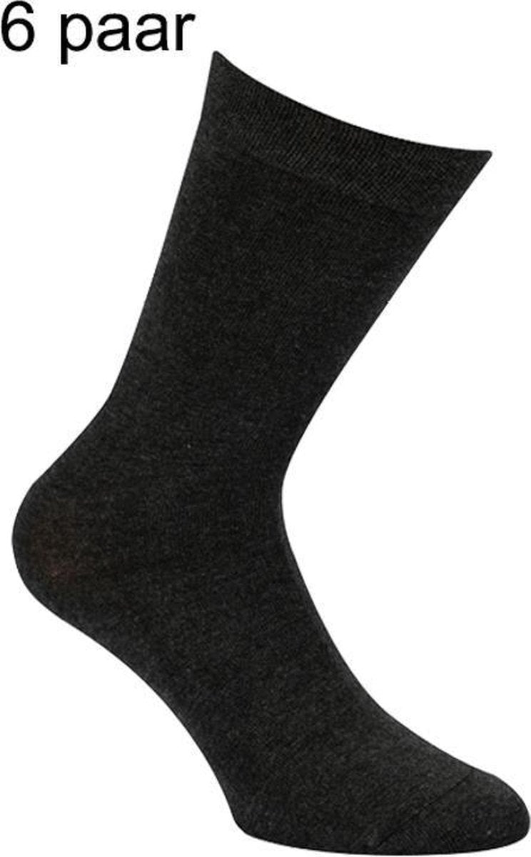 Huissokken | Multi-pack | Boru Bamboe Sokken Unisex | Zwart | 6 paar  - Maat 39-42
