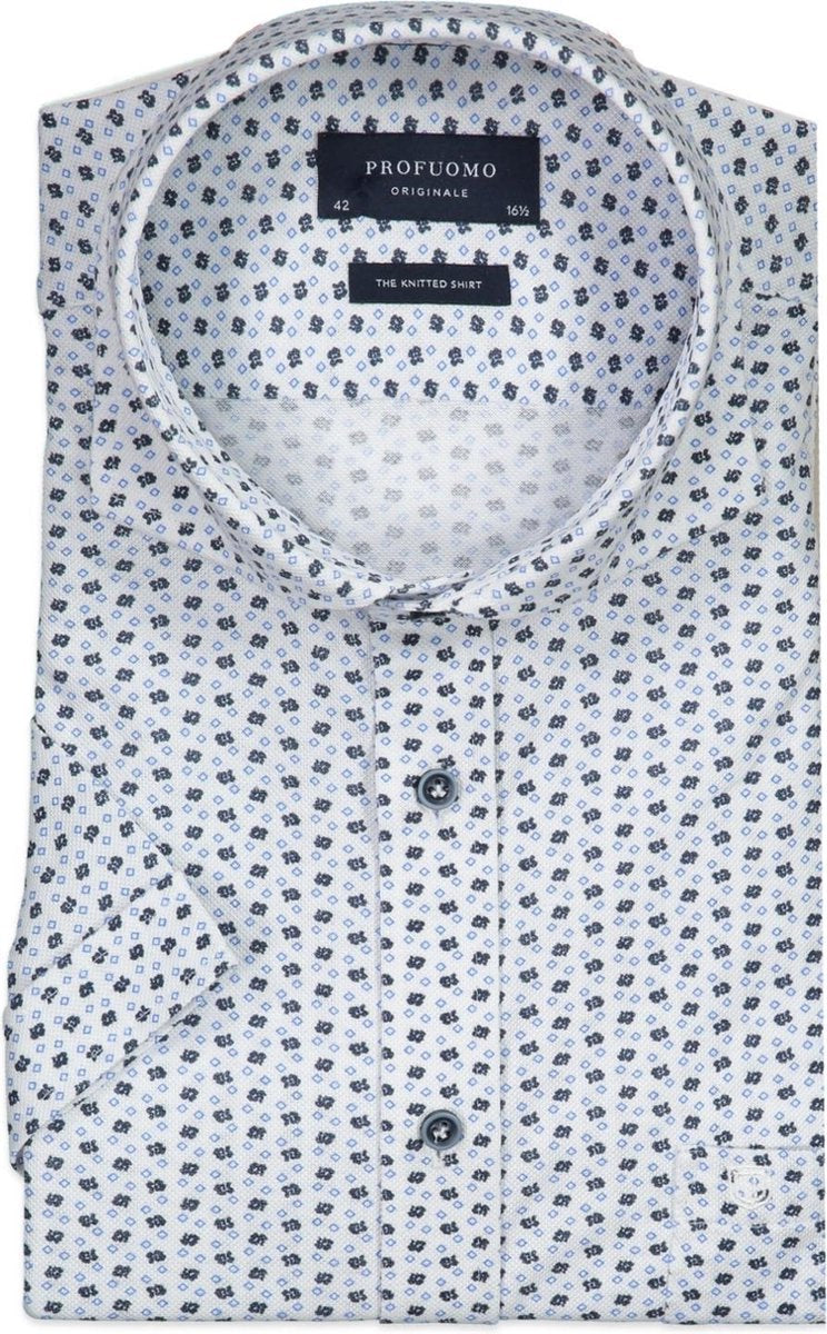 Profuomo   Overhemd Wit Getailleerd - Maat UK15.5-EU39 - Heren - Lente/Zomer Collectie - Katoen
