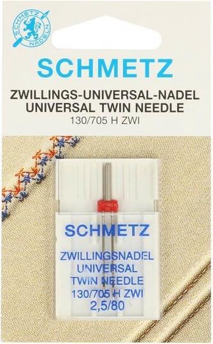 Naaimachine tweeling naald universeel 130/705 H ZWI 2