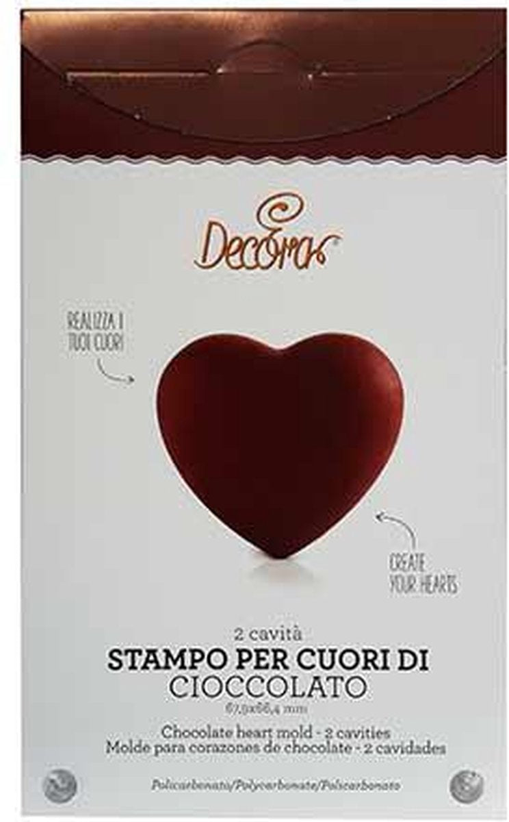 Chocolade mal hart 6.79 x 6.64 cm - Decora