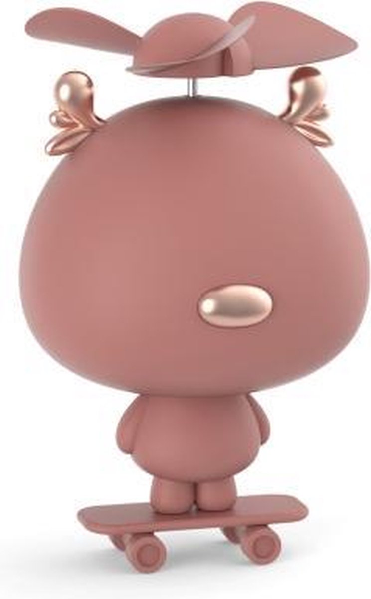 2 STKS Pocket Cartoon Fan Student Office USB Desktop Kleine Ventilator (Fawn-Pink)