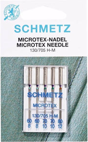 Schmetz microtex machine naalden 1 doosje 5 st. Assorti diktes 60/70/80