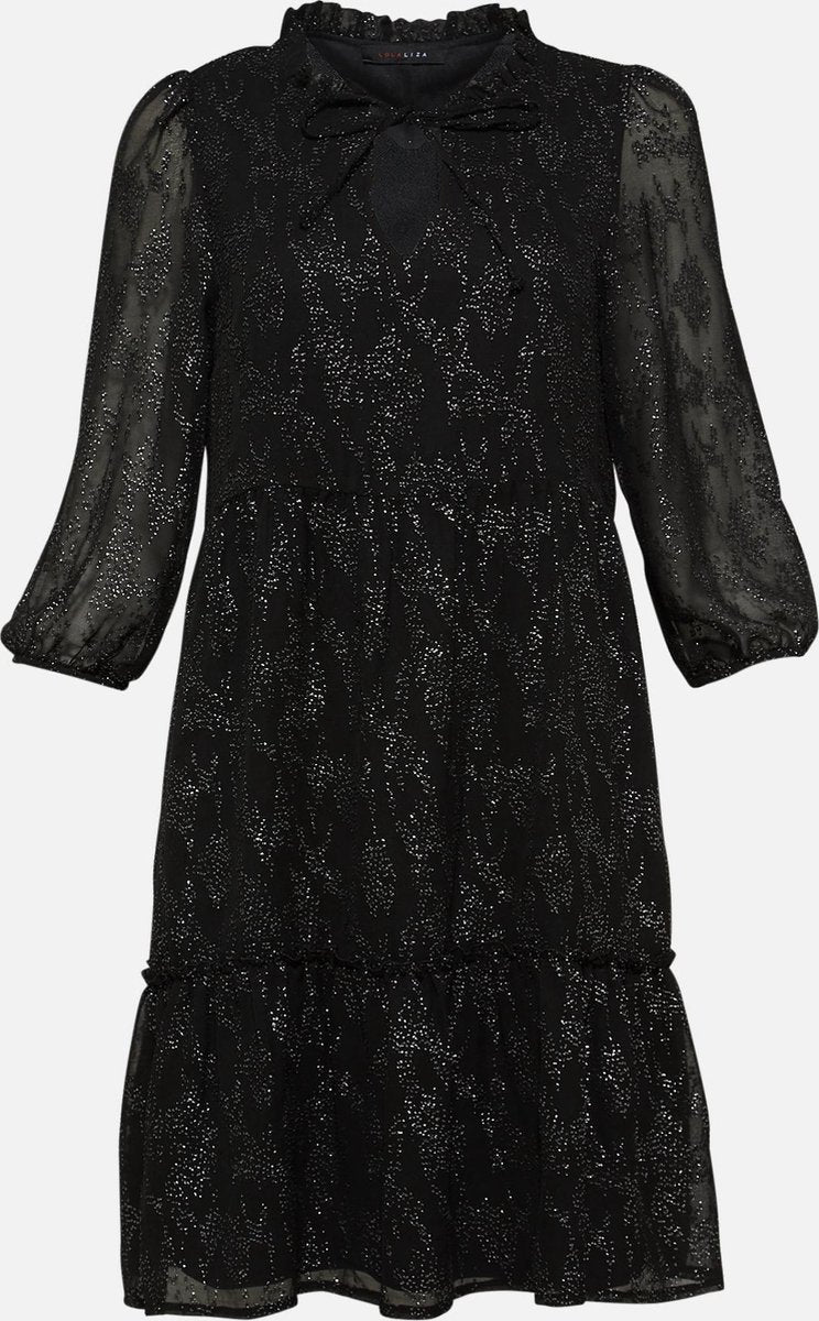 Babydoll avondjurk - Zwart