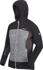 Garn windbestendige softshelljas van Regatta met capuchon voor Dames met waterafstotende afwerking