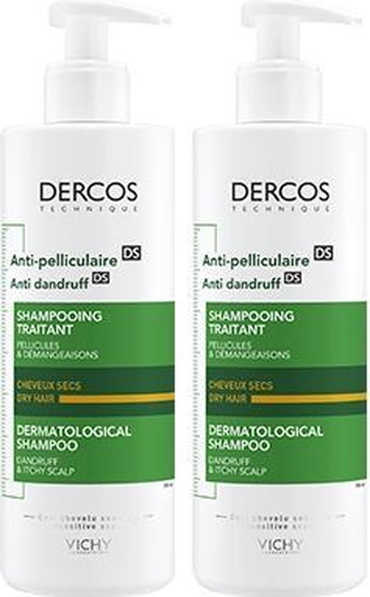 Vichy Dercos Anti-Roos Shampoo voor droog haar - 2x390ml