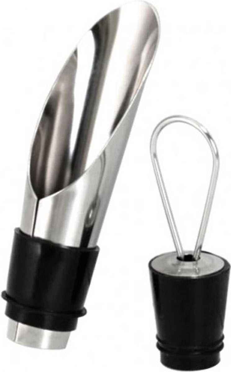 20x Wijn Schenker En Stop – Wijnfles Stopper – Wijn Accessoires – Wijnstop – Anti Lekkage - RVS