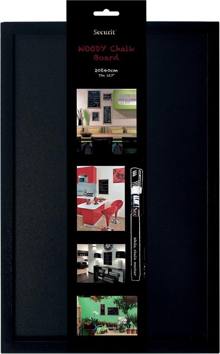 6x Securit krijtbord Woody 40x60cm