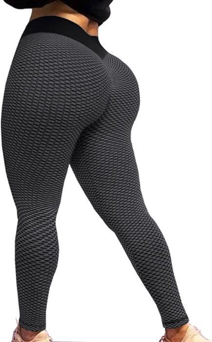 Sportlegging dames Large – legging dames meisje - Tiktok legging – Zwart