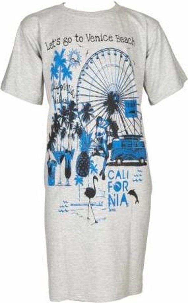 Fun2Wear Big Shirt Venice Grey One Size maat 140-176
