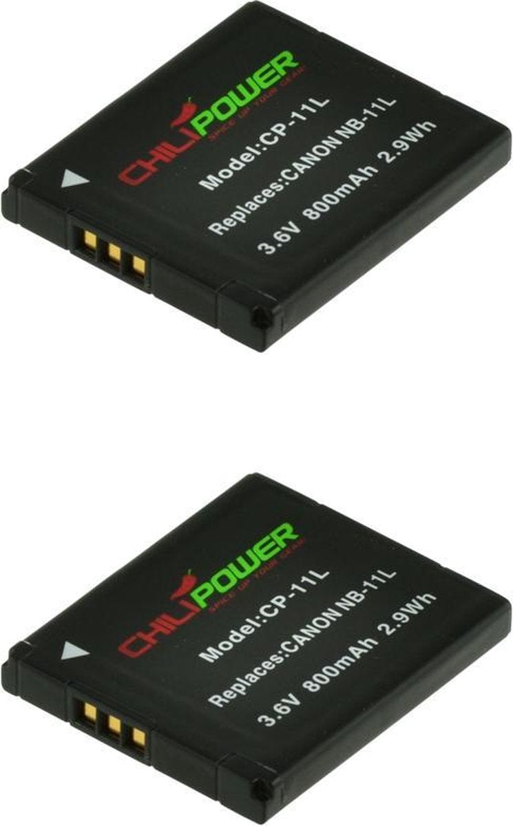 ChiliPower Canon NB-11L camera batterij - 2 stuks verpakking