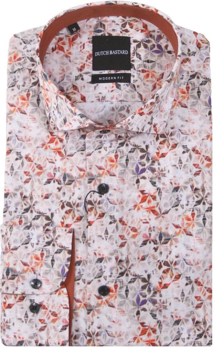 Dutch Bastard Lange mouw Overhemd - 69102-505 Rood (Maat: XXXL)