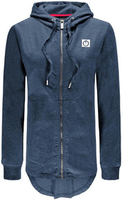 Re-Born Capuchon Trui Met Rits Lange Mouw Dames - Navy - Maat L