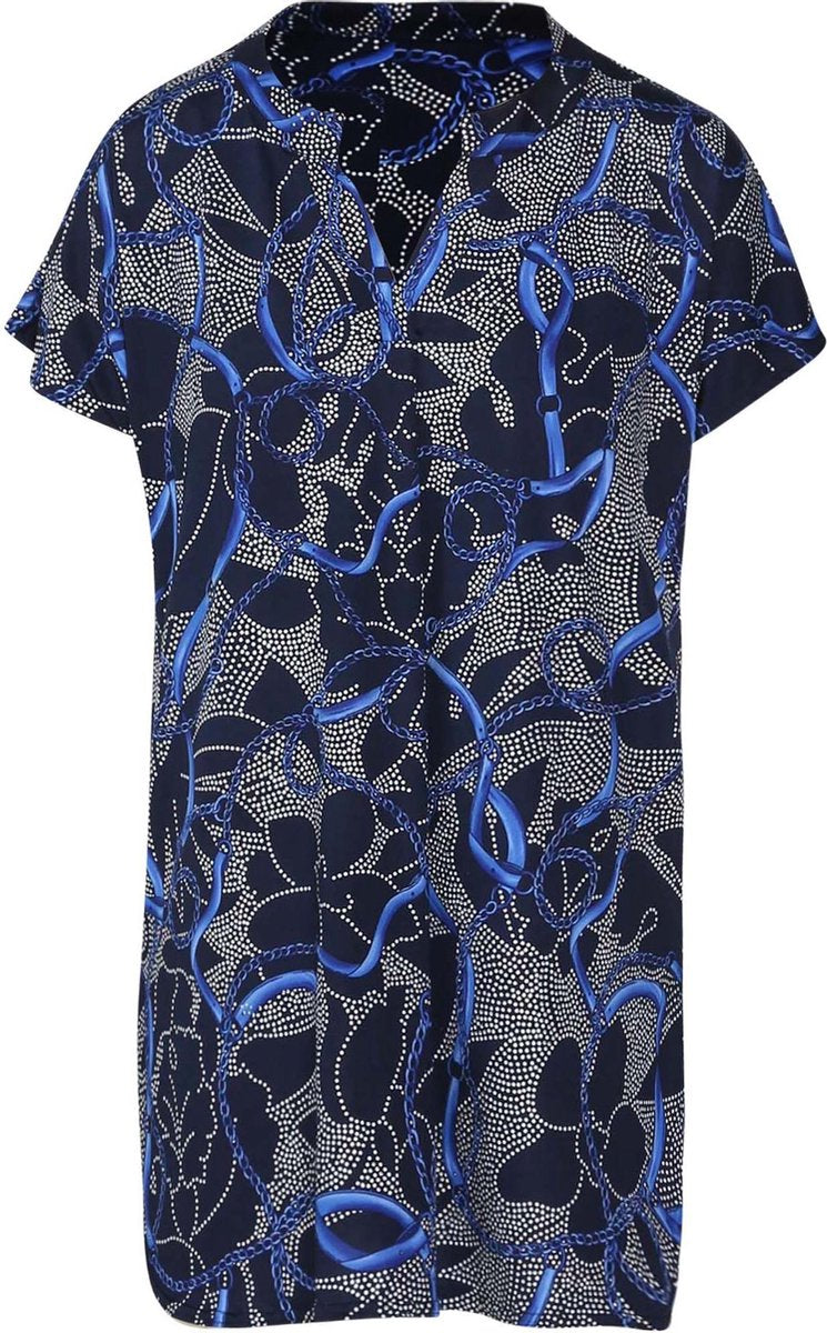 Cassis - Tuniek met kettingprint - Bic blauw