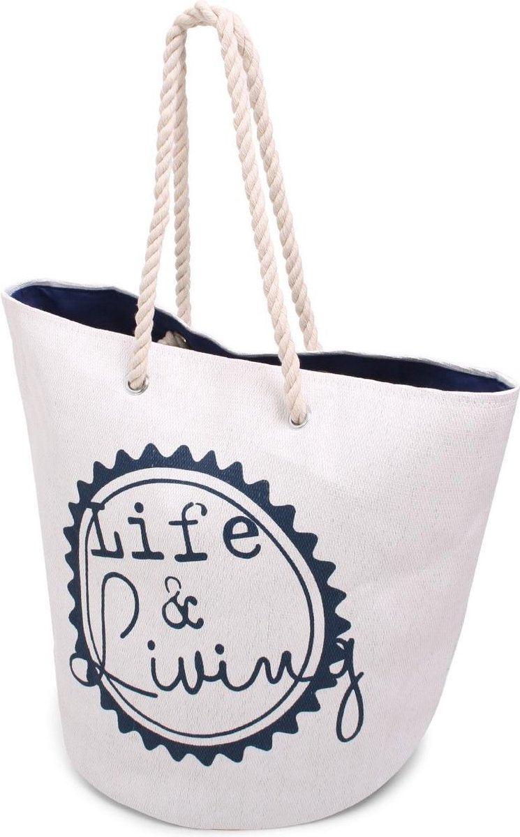 Paperbag Life @ living Blauw/ Wit