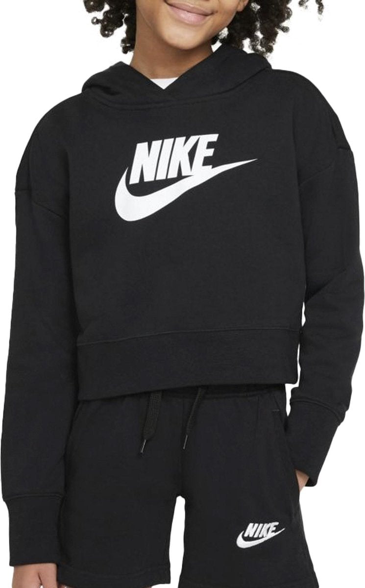Nike Sportswear Club Crop Sportvest - Maat 158  - Meisjes - Zwart - Wit