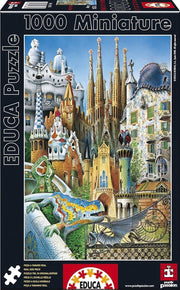 Educa - Puzzle 1000 - Gaudi Collage - Miniature (011874)