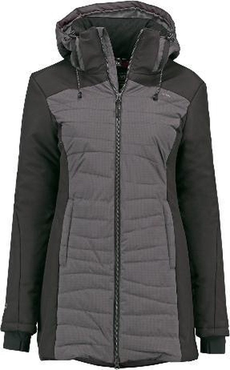 Kjelvik dames winterjas Chrysta softshell antraciet parka - maat 42