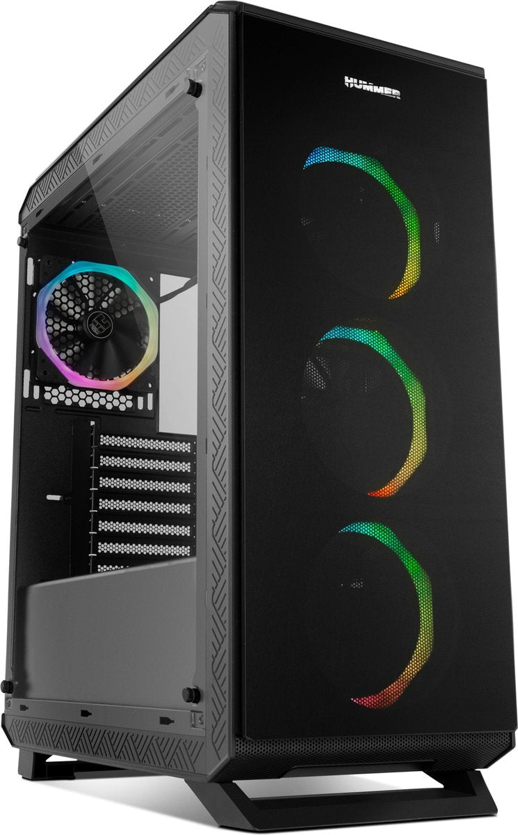 NOX NXHUMMERTGF computerbehuizing Midi-Toren Zwart