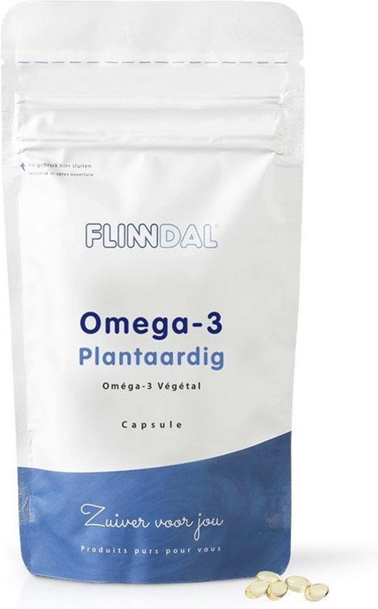 Omega-3 Plantaardig (Plantaardige omega-3 uit algen) - 30 Capsules - Flinndal - Plantaardige omega-3 uit algen