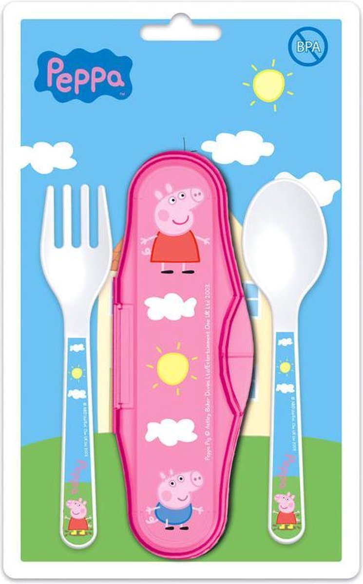 Bestekset van Peppa Big in doosje