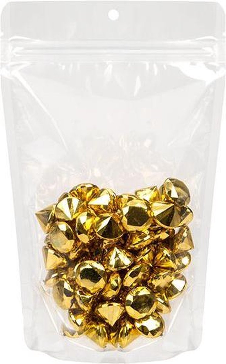 Clear Stand Up Zipper Pouch  13 x 8 x 20.5 cm with Hang Hole (100 Pieces)