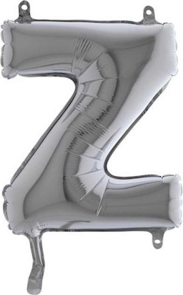 Folieballon - Letter Z - Zilver - Grabo balloon - 35cm