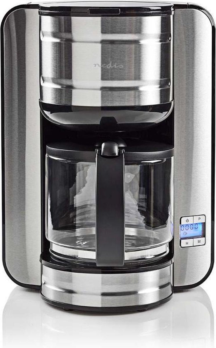 Koffiezetapparaat | 12-kops capaciteit | 24-uurs timer | Roestvrij staal