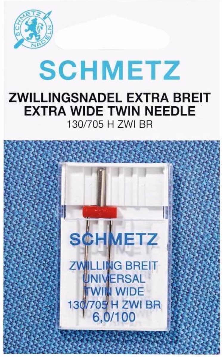 Schmetz machinenaalden tweelingnaald 1 stuk Universal Wide 6