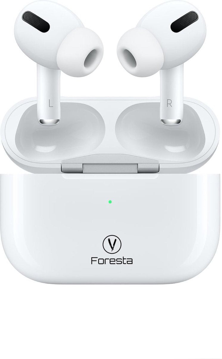 Foresta Airbass pro draadloze oordopjes - Wit - Noise cancelling - Bluetooth oordopjes - voor Iphone en Android - Draadloze koptelefoon -