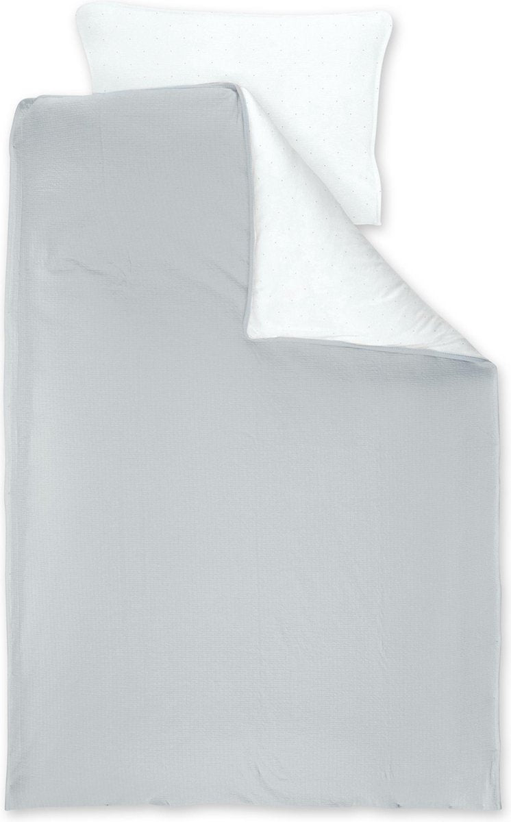 BEMINI Dekbedovertrek 100x140cm Mediumgrijs TETRA JERSEY