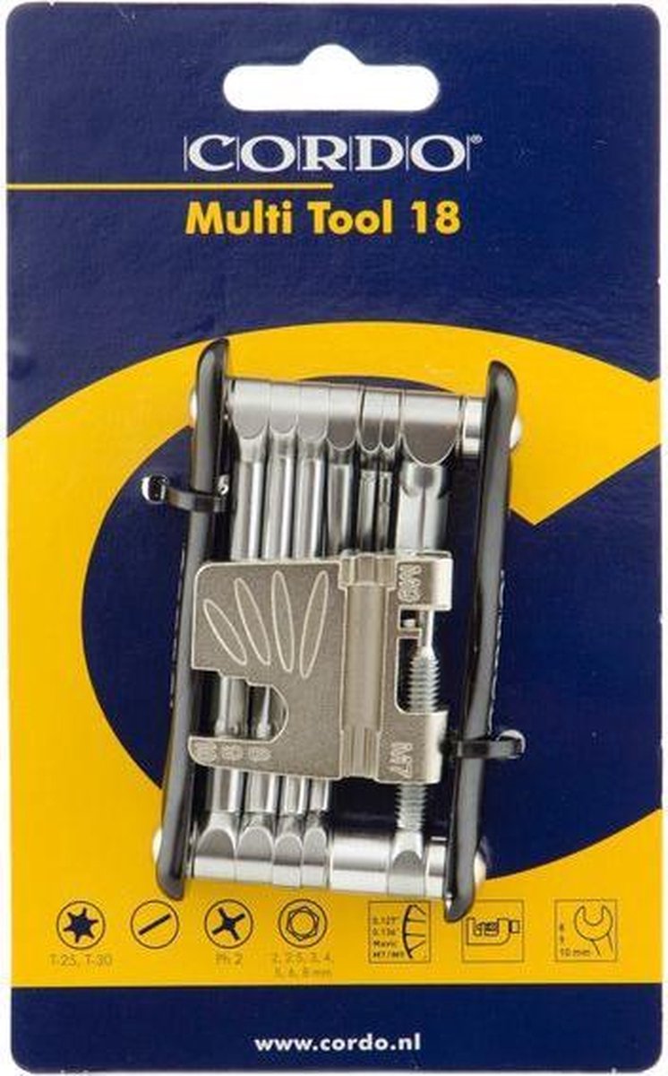 Gereedschap cordo multi tool 18 functies - ZWART