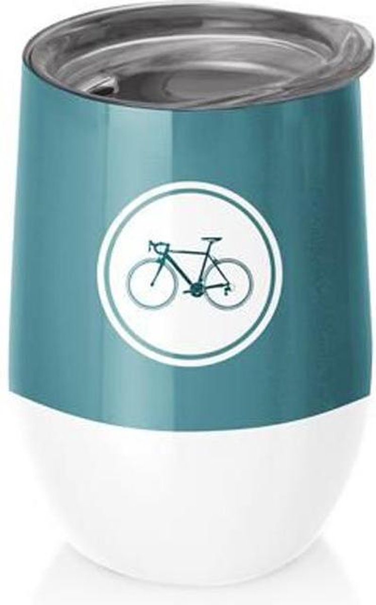 RVS kantoorbeker thermobeker 420ml - Fiets