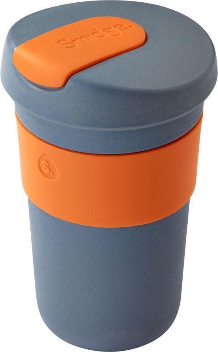 Smidge Koffiebeker Natural Collection 400 Ml Grijs/oranje