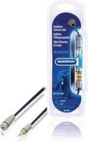 Bandridge BAL3601 Stereo Audio Verlengkabel 3.5 Mm Male - 3.5 Mm Female 1.00 M Blauw