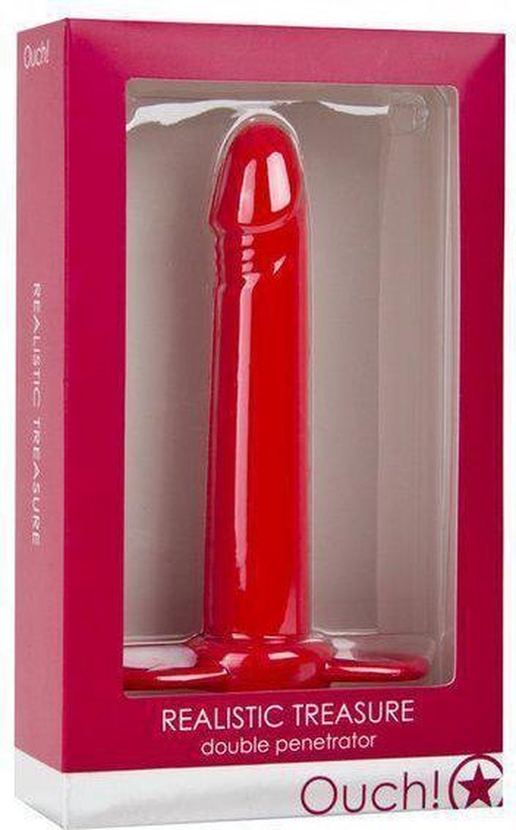 Ouch Dildo Strap-on rood Dildo Realistic Treasure