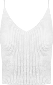 Knitted singlet top white